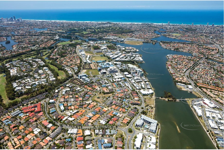 Aerial Photo Varsity Lakes QLD Aerial Photography