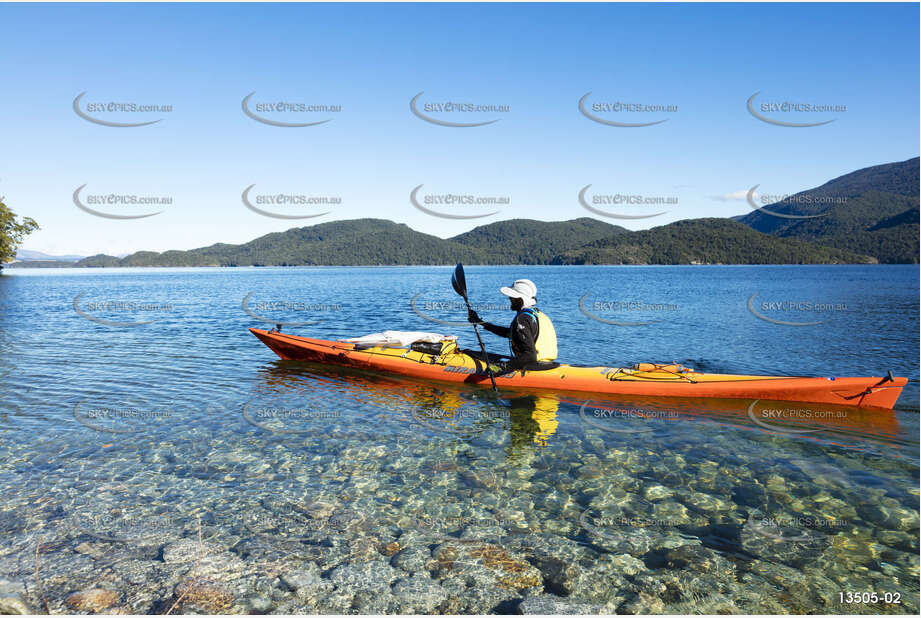 Kayaking On South Fiord Aerial Photography