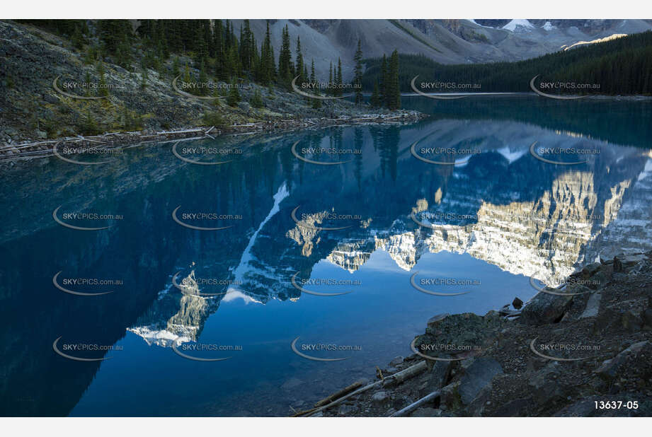 Moraine Lake Reflections Aerial Photography