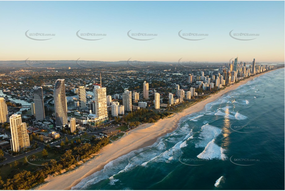 Sunrise Aerial Photo Broadbeach QLD Aerial Photography