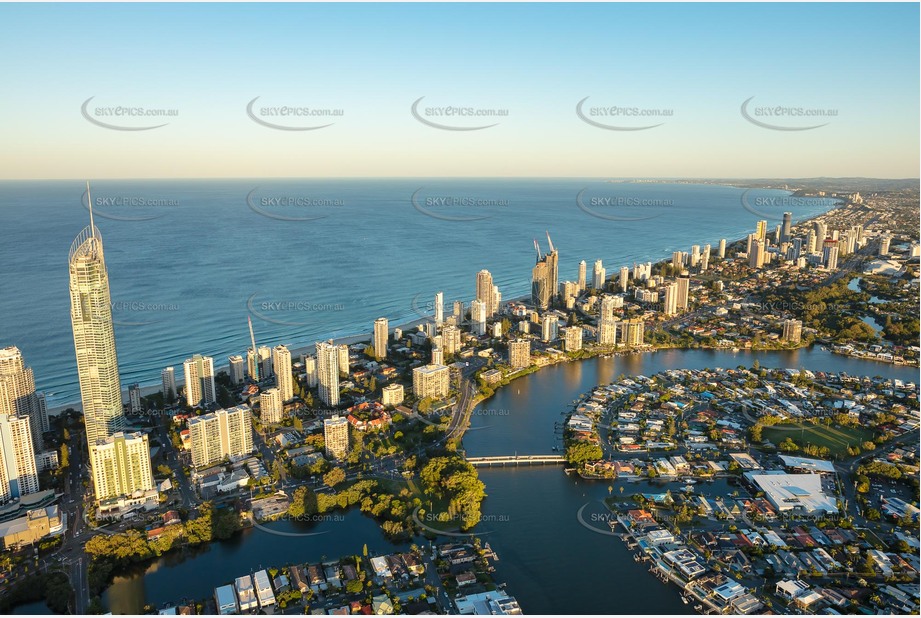 Sunset Aerial Photo Surfers Paradise QLD Aerial Photography