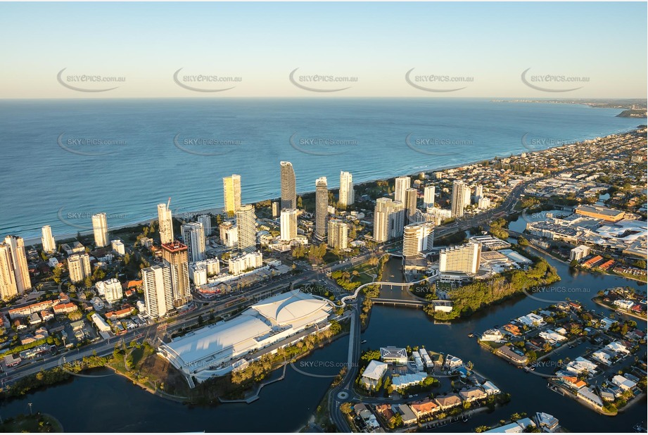Sunset Aerial Photo Broadbeach QLD Aerial Photography