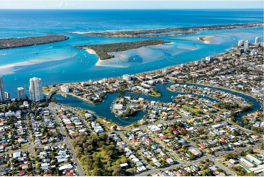 Aerial Photo Biggera Waters QLD Aerial Photography