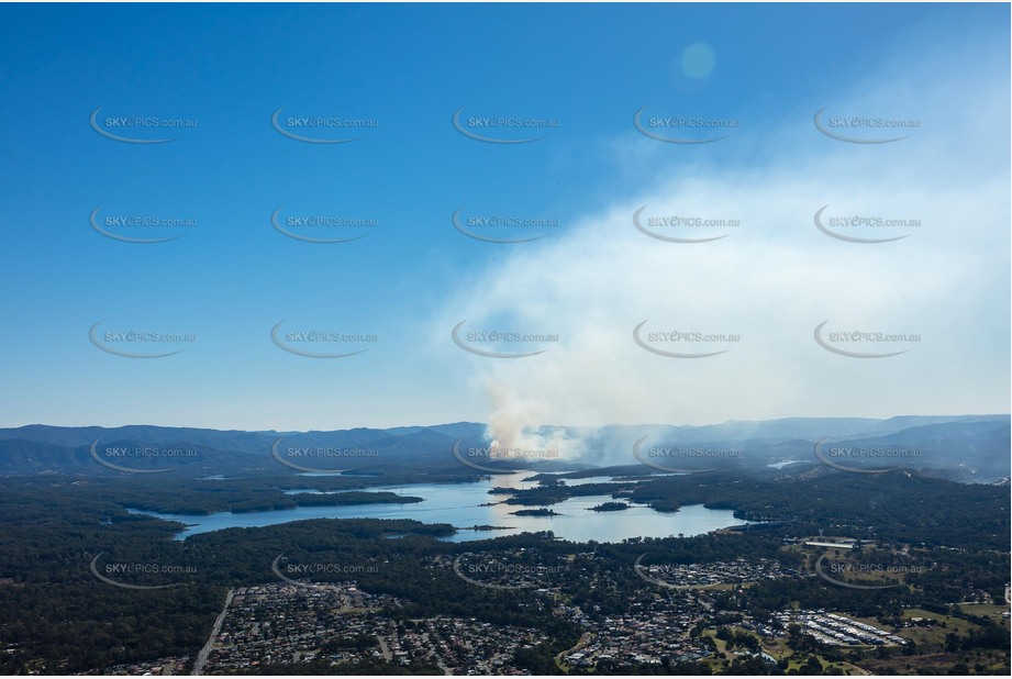 A Controlled Burn At Lake Samsonvale QLD Aerial Photography