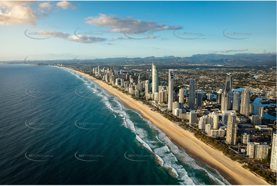 Sunrise Aerial Photo Surfers Paradise QLD Aerial Photography