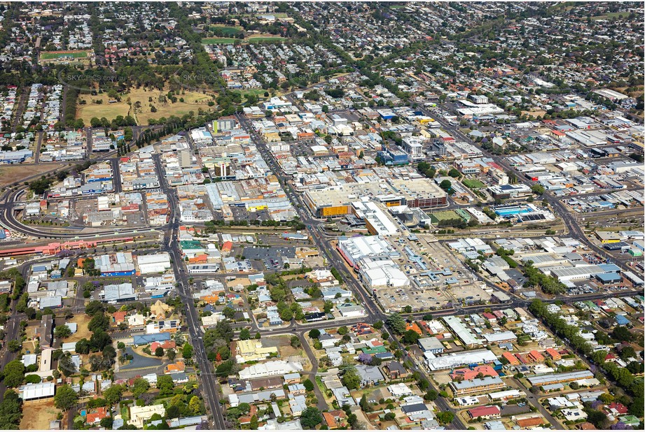 High Altitude Aerial Photo Toowoomba City Aerial Photography