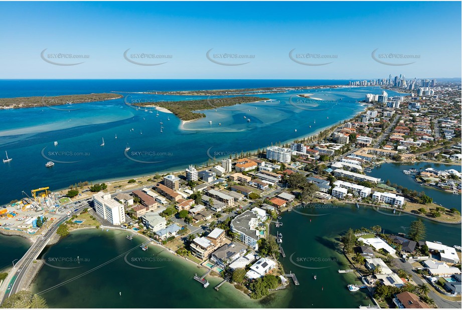 Aerial Photo Biggera Waters QLD Aerial Photography
