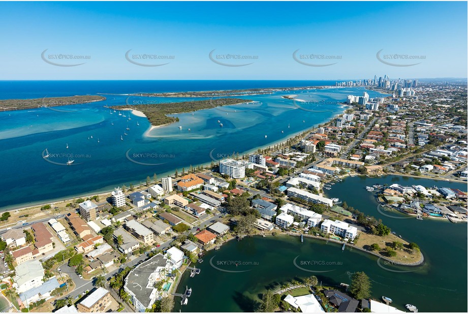 Aerial Photo Biggera Waters QLD Aerial Photography