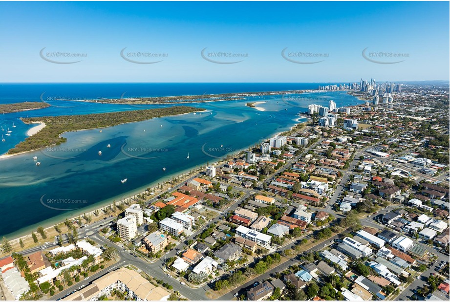 Aerial Photo Biggera Waters QLD Aerial Photography