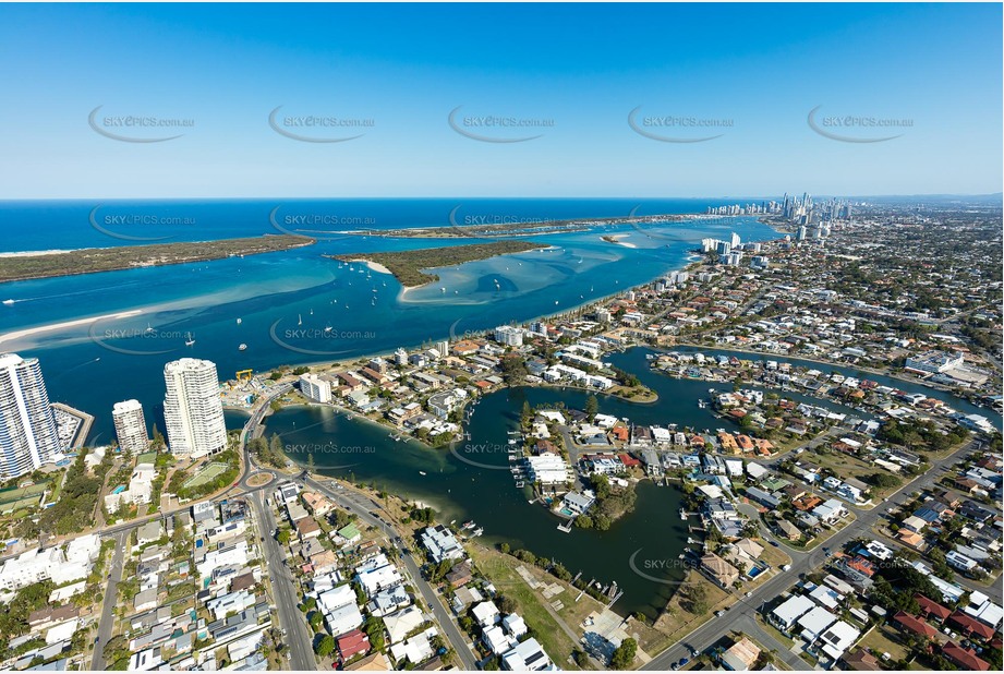 Aerial Photo Biggera Waters QLD Aerial Photography