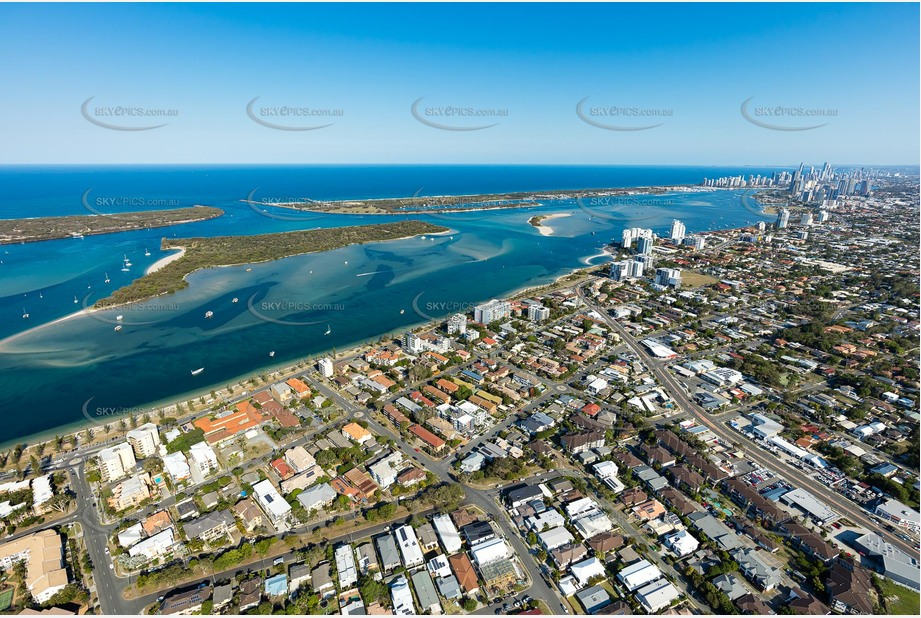 Aerial Photo Biggera Waters QLD Aerial Photography