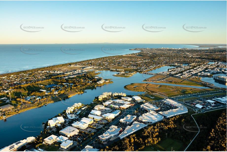 Sunset Aerial Photo Birtinya QLD Aerial Photography