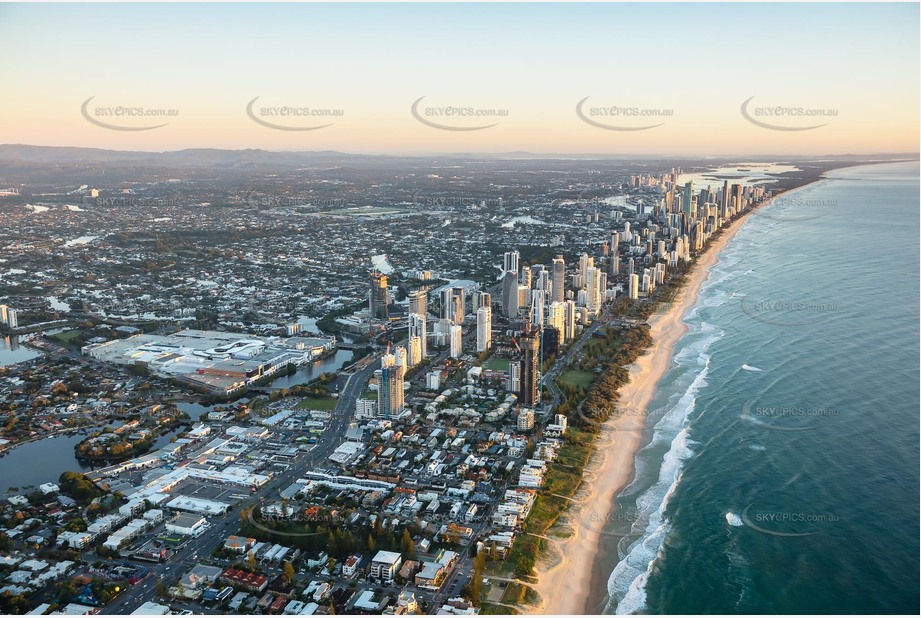 Sunrise Aerial Photo Mermaid Beach QLD Aerial Photography