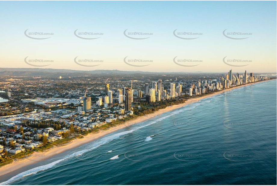 Sunrise Aerial Photo Mermaid Beach QLD Aerial Photography