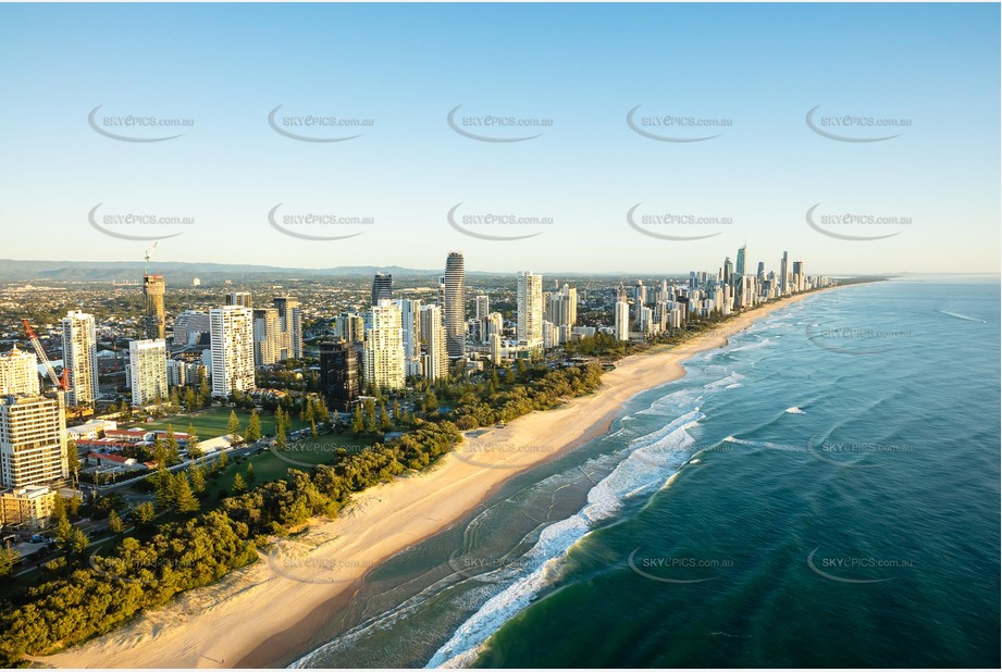 Sunrise Aerial Photo Broadbeach QLD Aerial Photography