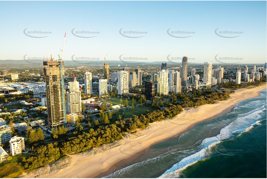 Sunrise Aerial Photo Broadbeach QLD Aerial Photography