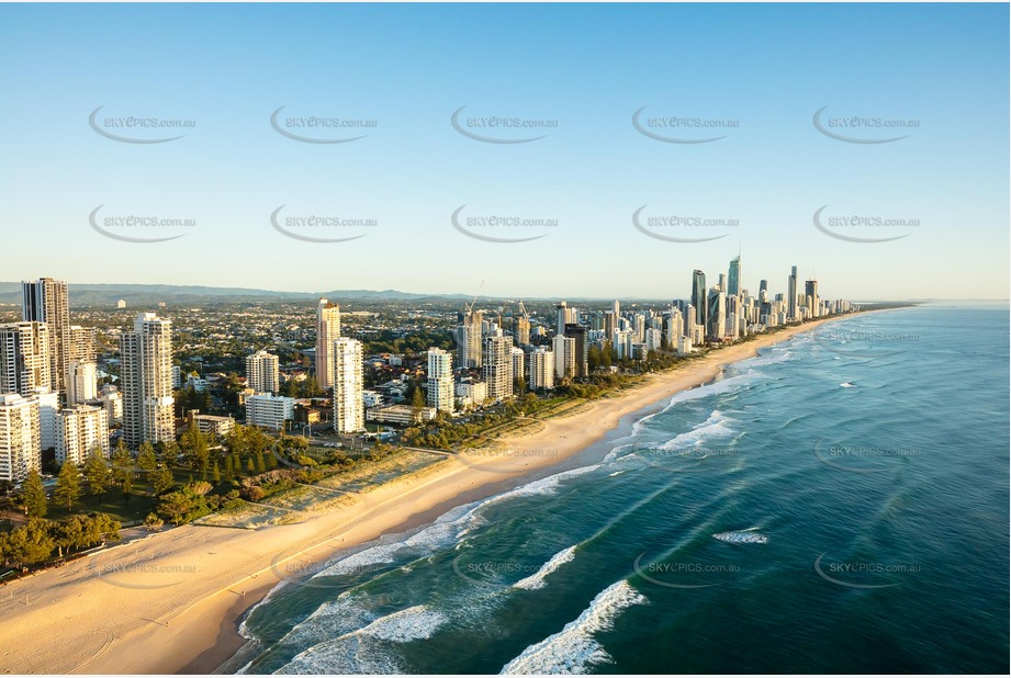 Sunrise Aerial Photo Broadbeach QLD Aerial Photography