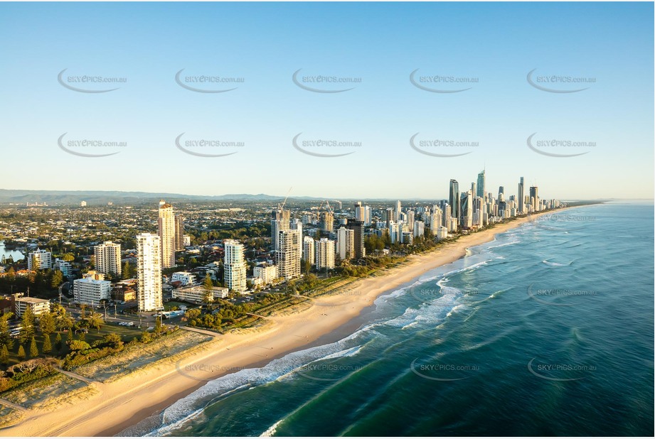 Sunrise Aerial Photo Broadbeach QLD Aerial Photography