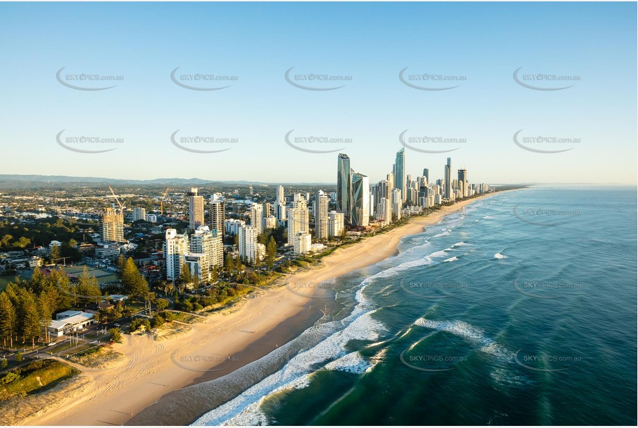 Sunrise Aerial Photo Broadbeach QLD Aerial Photography