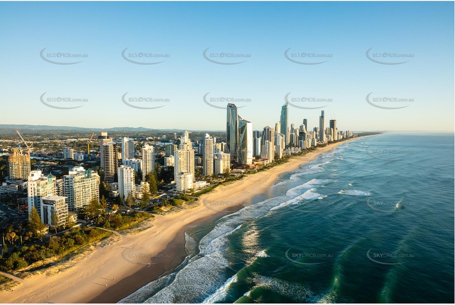 Sunrise Aerial Photo Broadbeach QLD Aerial Photography