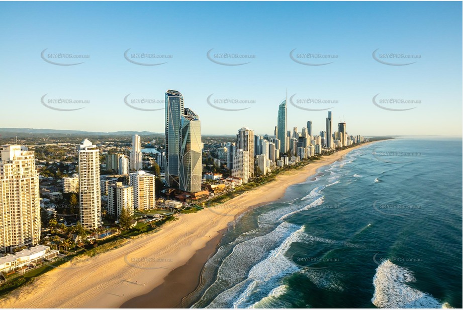 Sunrise Aerial Photo Surfers Paradise QLD Aerial Photography