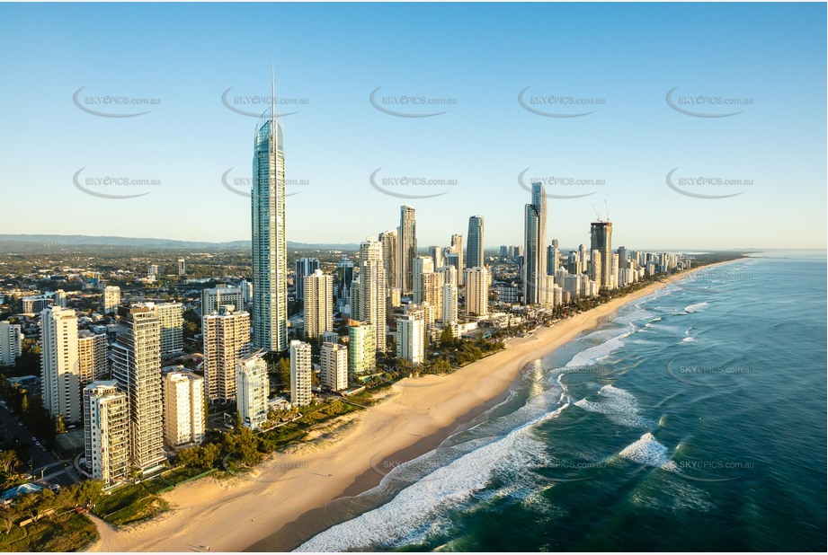 Sunrise Aerial Photo Surfers Paradise QLD Aerial Photography