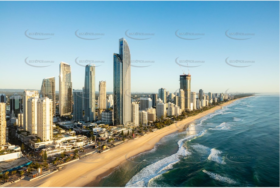 Sunrise Aerial Photo Surfers Paradise QLD Aerial Photography