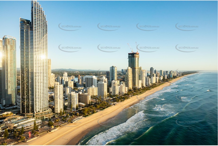 Sunrise Aerial Photo Surfers Paradise QLD Aerial Photography