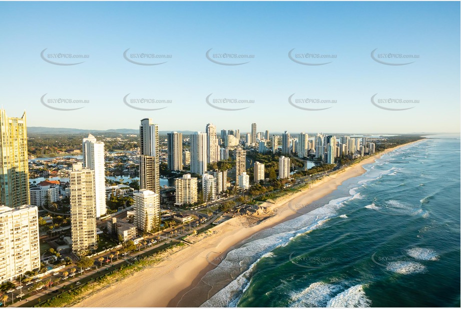 Sunrise Aerial Photo Surfers Paradise QLD Aerial Photography