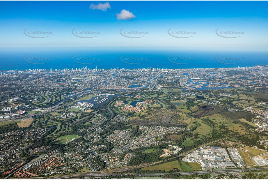 High Altitude Aerial Photo Carrara QLD Aerial Photography