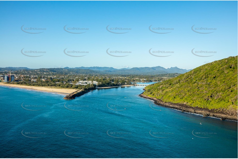 Aerial Photo of Tallebudgera Creek at Burleigh Heads QLD Aerial Photography