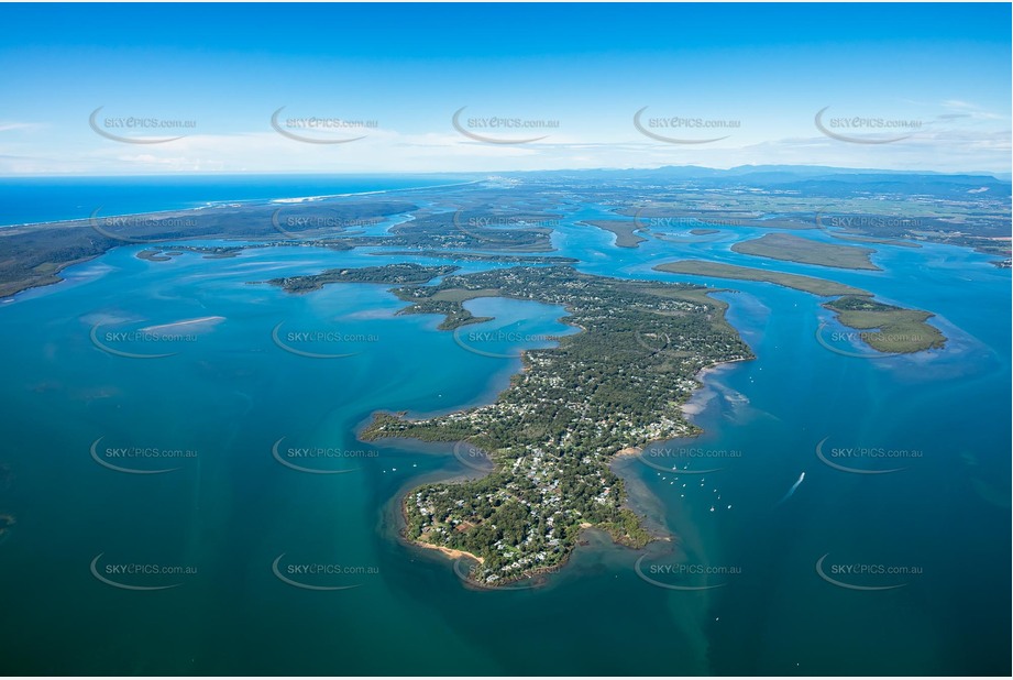 High Altitude Aerial Photo MacLeay Island QLD Aerial Photography