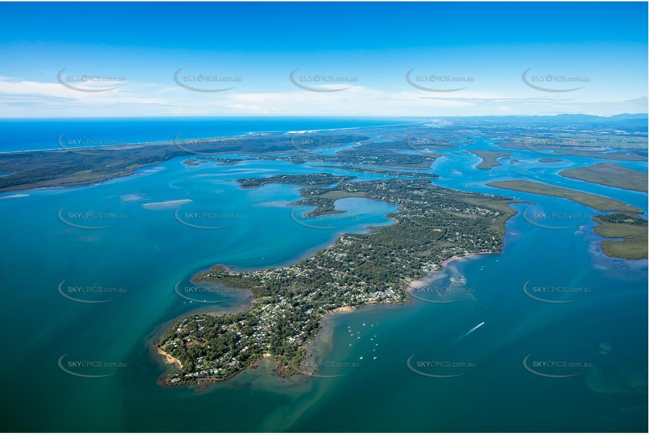 High Altitude Aerial Photo MacLeay Island QLD Aerial Photography