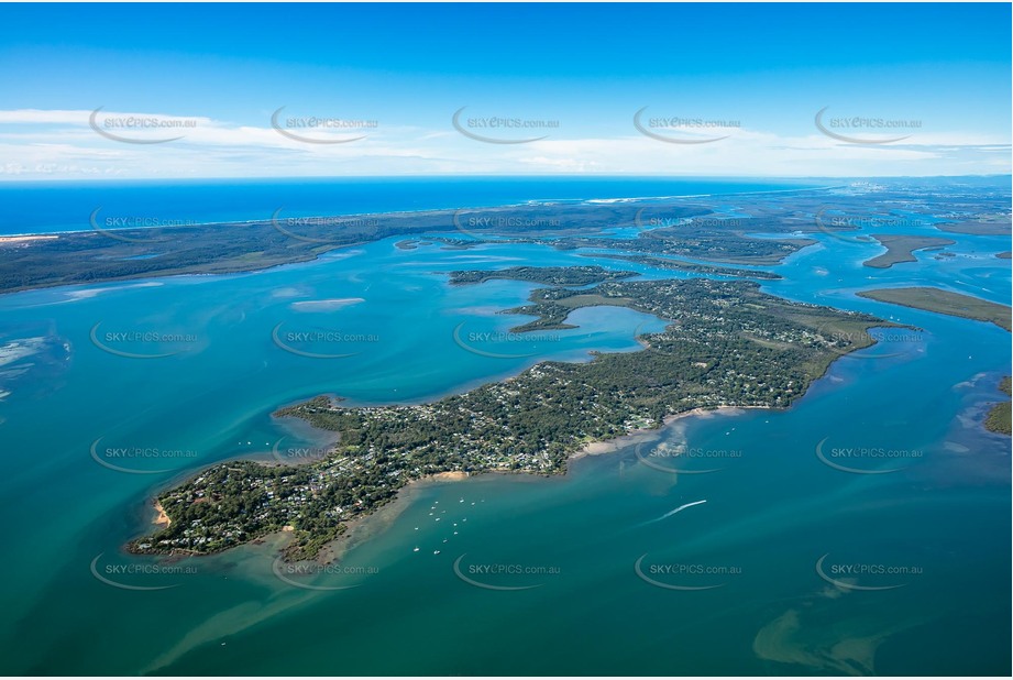 High Altitude Aerial Photo MacLeay Island QLD Aerial Photography