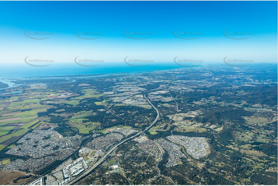 High Altitude Aerial Photo Ormeau Hills QLD Aerial Photography