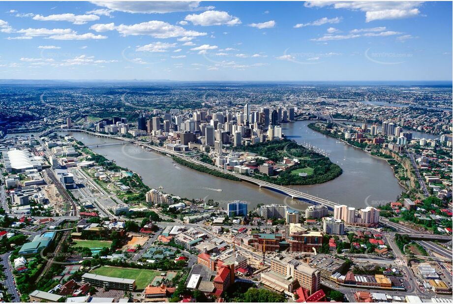 Historic Aerial Photo South Brisbane QLD Aerial Photography