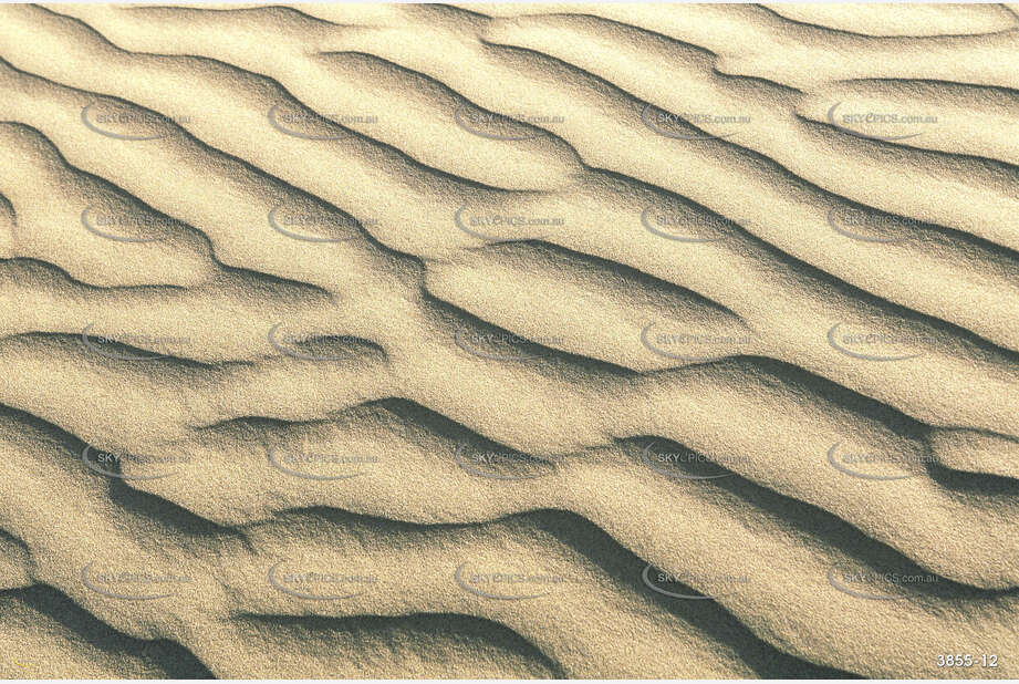 Wind blown waves of sand Aerial Photography