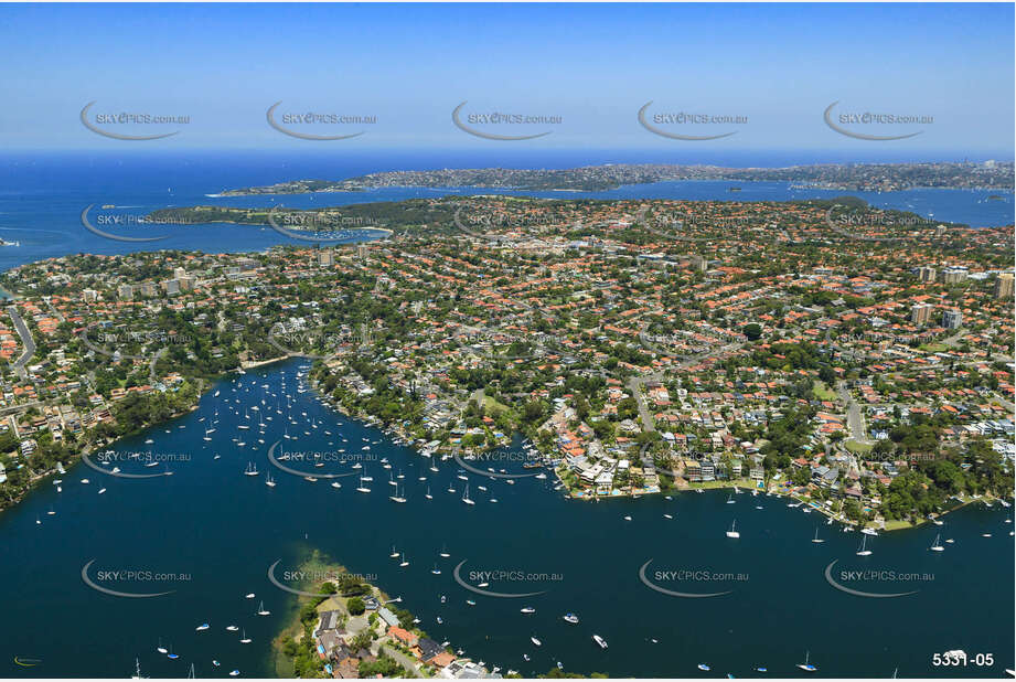 Aerial Photo Quakers Hat Bay Mosman Aerial Photography