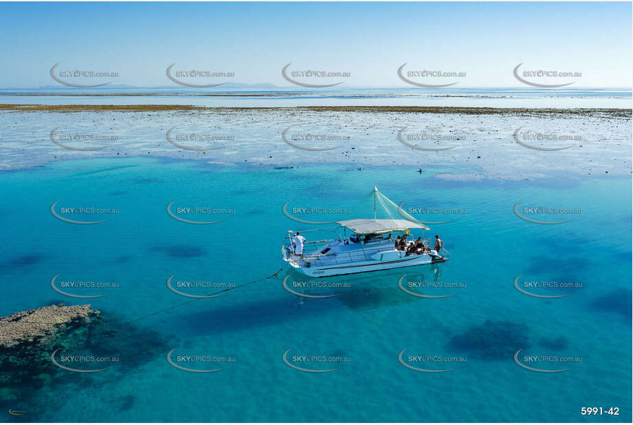 Snorkeling in the Blue Lagoon Aerial Photography