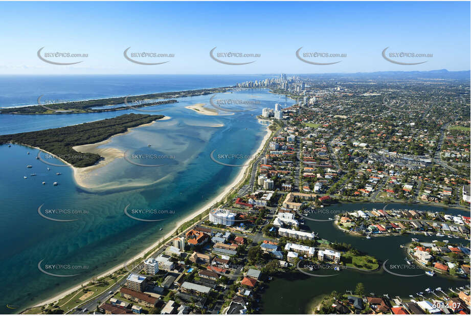 Aerial Photo Biggera Waters QLD Aerial Photography