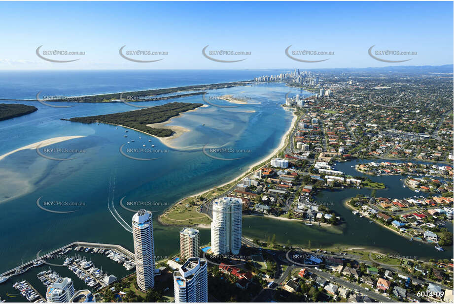 Aerial Photo Biggera Waters QLD Aerial Photography
