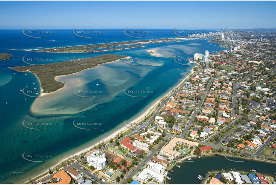 Aerial Photo Biggera Waters QLD Aerial Photography