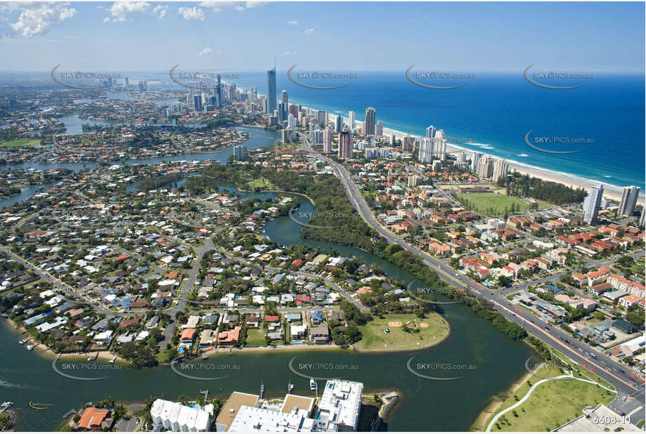 Aerial Photo Broadbeach Waters QLD Aerial Photography