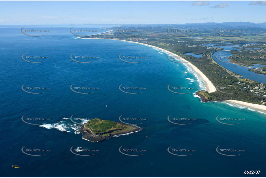 Aerial Photo Cook Island & Fingal Head NSW Aerial Photography