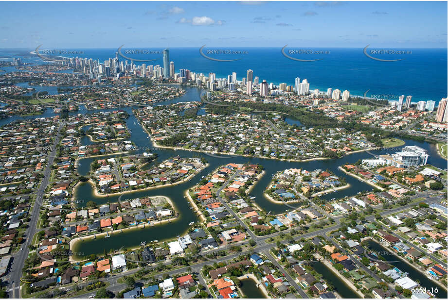 Aerial Photo Broadbeach Waters QLD Aerial Photography