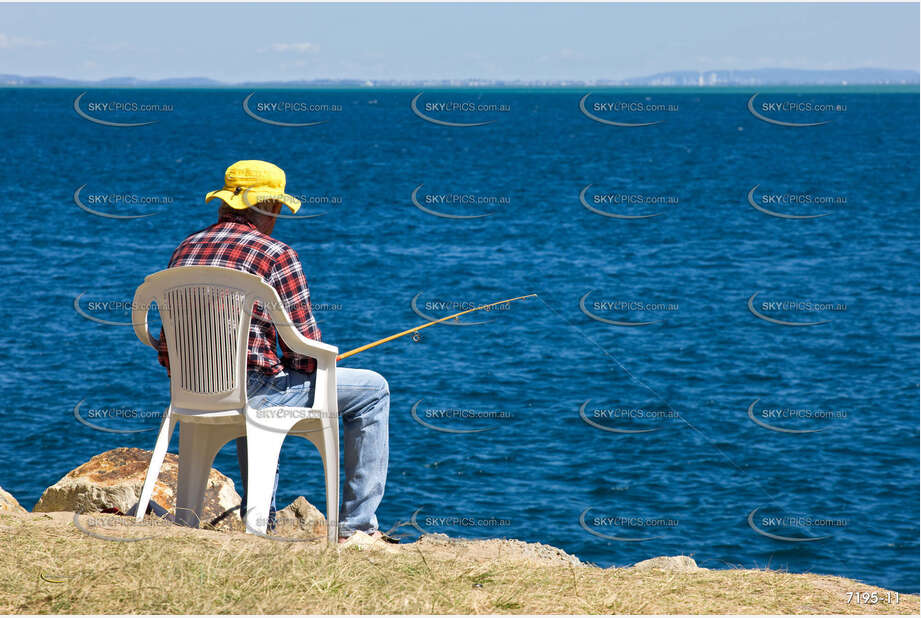 Man Fishing QLD Aerial Photography