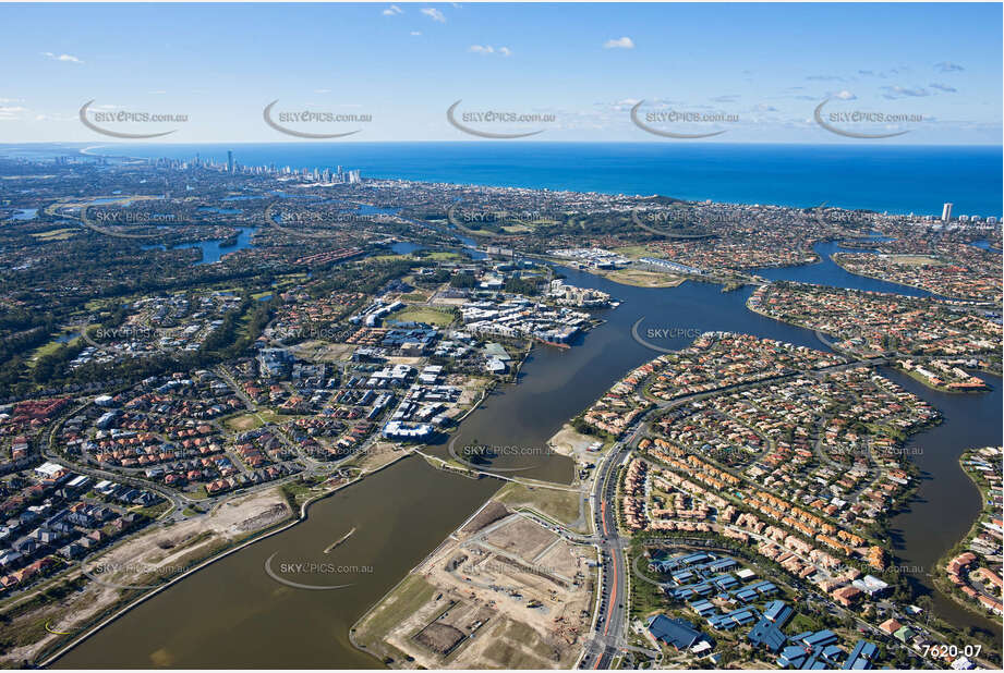 Aerial Photo Varsity Lakes QLD Aerial Photography