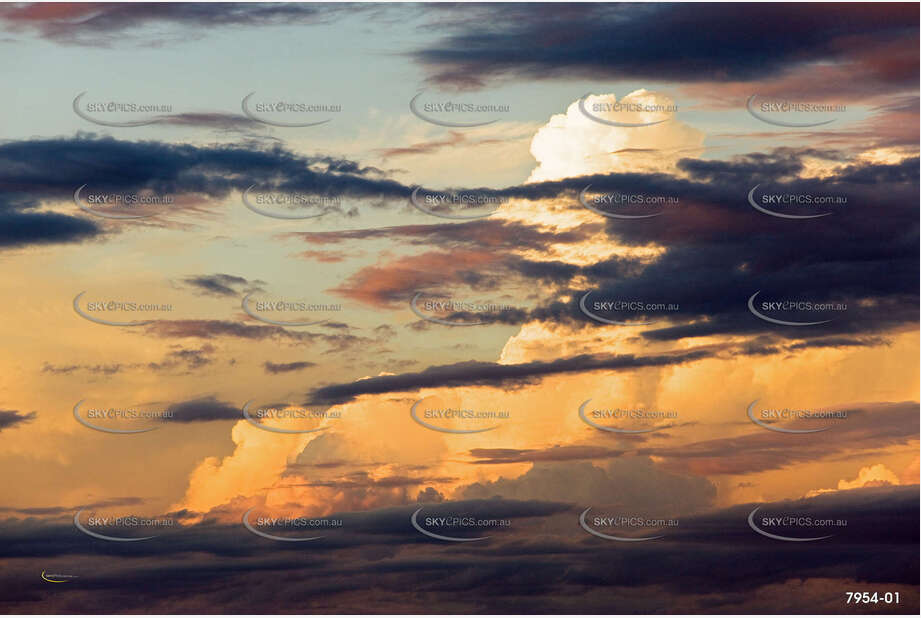 Multi-Layered Cloud QLD Aerial Photography