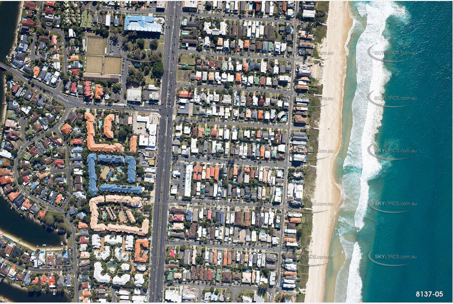 Vertical Aerial Photo Mermaid Beach QLD Aerial Photography