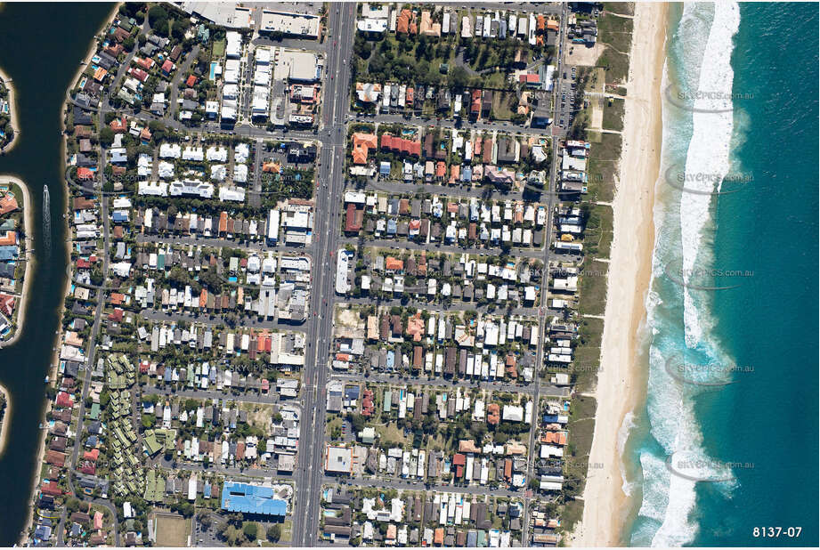 Vertical Aerial Photo Mermaid Beach QLD Aerial Photography